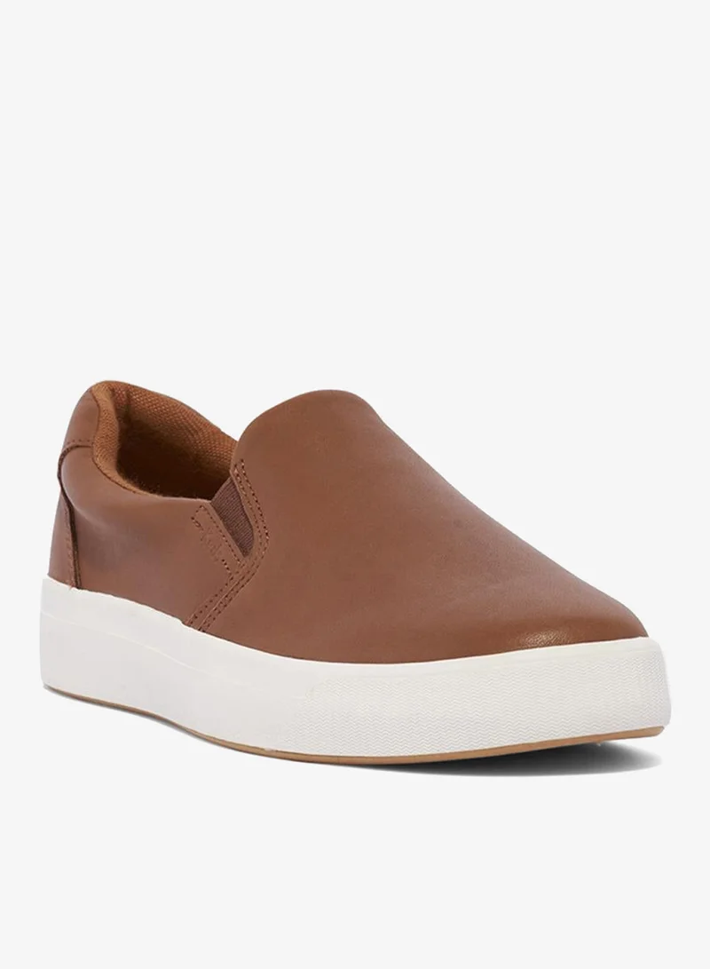 Keds Cognac Keds Women's Pursuit Slip On Leather Casual Sneaker Brown for Women | Best Price UAE